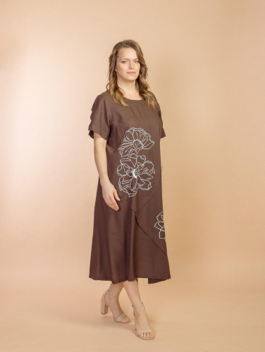 Платье (вискоза) с вышивкой 24-592-2