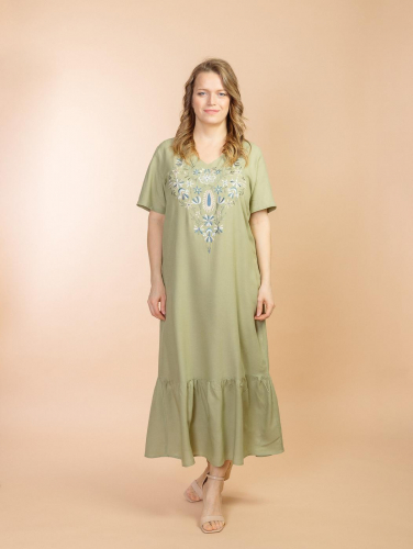 Платье (вискоза) с вышивкой 24-428-2