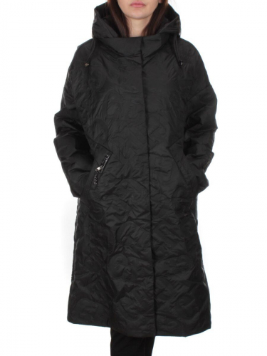 M-6050 BLACK Куртка демисезонная женская (синтепон 100 гр.) размер 58