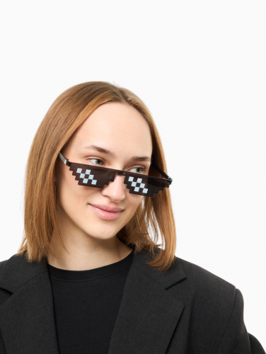 Очки солнцезащитные пиксельные OneSun, uv 375, дужка 14.8 см, ширина 15.1 см, линза 6.2×3 см