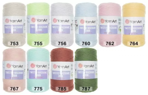 Пряжа Yarnart Macrame Twisted 3 Mm