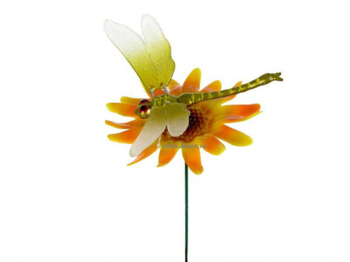 Штекер садовый Стрекоза на цветке 16*13см