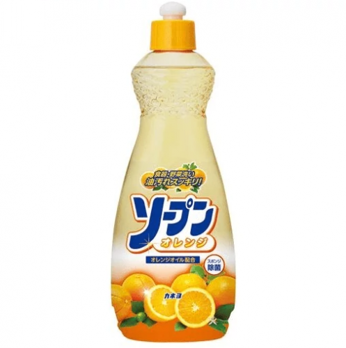Жидкость для мытья посуды, фруктов и овощей Апельсин Soap Orange, Kaneyo 600 мл