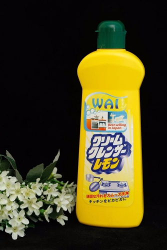 Чистящее и полирующее средство Cream Cleanser Lemon с ароматом лимона, NIHON 400 мл