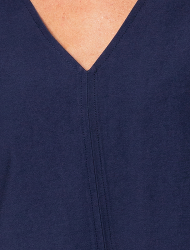 Свободная блузка из плотного лиоцелла D29.240 дымчатый синий