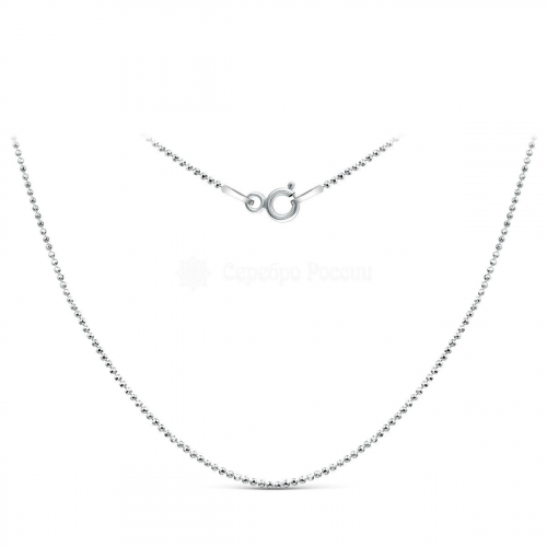 Цепь из серебра родированная - 45 см 2801R100L45