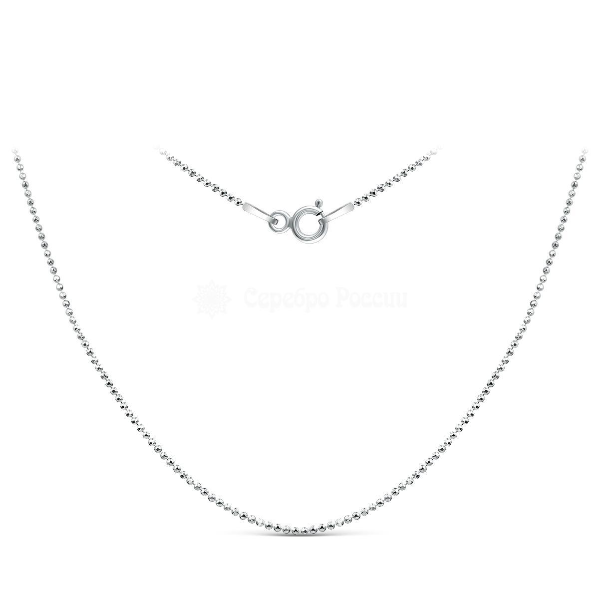 Цепь из серебра родированная - 45 см 2801R100L45