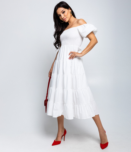 Платье #КТ5305 (1), белый
