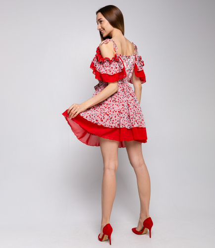 Платье #БШ2238, красный