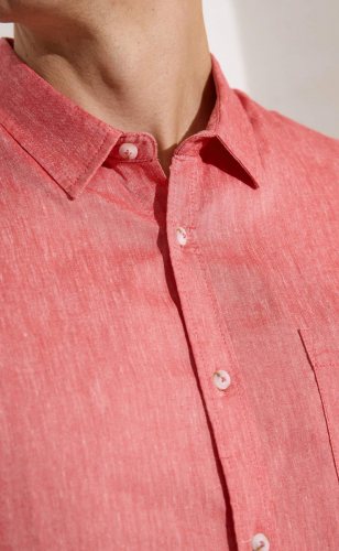 Рубашка к/р лен F111-0450 red