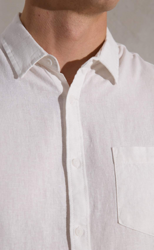 Рубашка к/р лен F111-0450 white