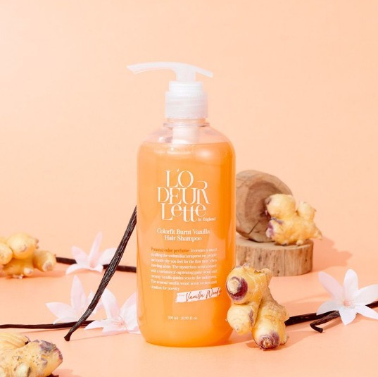 L'ODEURLETTE IN ENGLAND COLORFIT BURNT VANILLA HAIR SHAMPOO Парфюмированный шампунь для волос c ароматом шафрана, имбиря и ванили 500мл