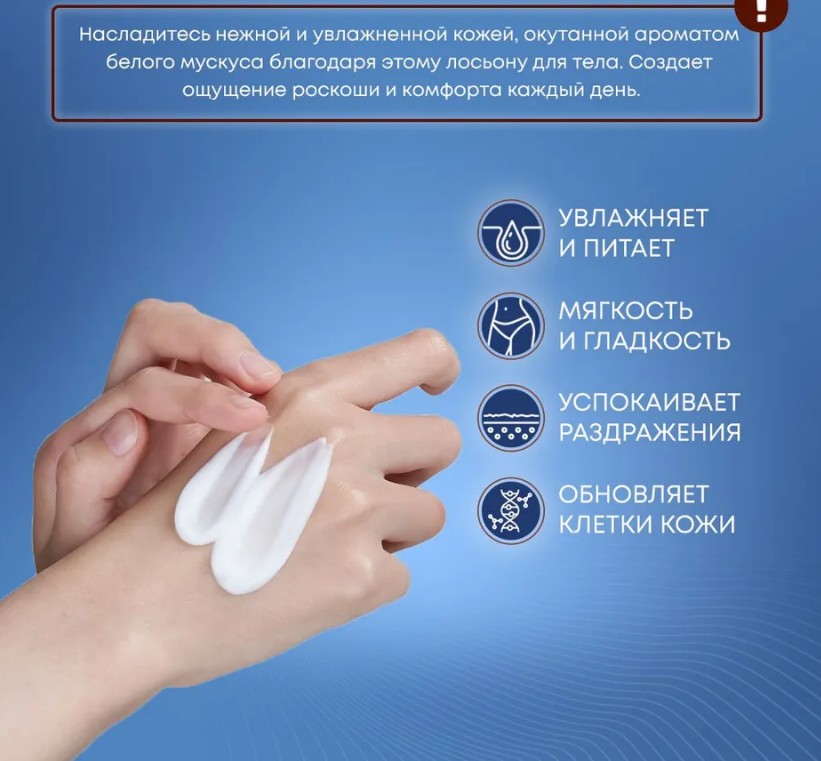 PAUL MEDISON Signature Perfume Collection Body Lotion White Musk Парфюмированный лосьон для тела с растительными экстрактами и ароматом белого мускуса 1600мл