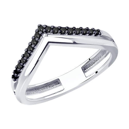 94-110-01595-1 - Кольцо из серебра с фианитами