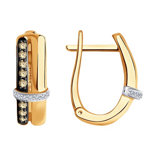 1021507 - Серьги из золота с бриллиантами