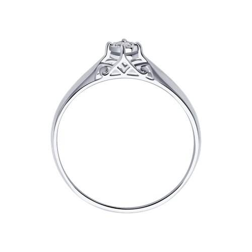 1011160 - Помолвочное кольцо из белого золота с бриллиантом