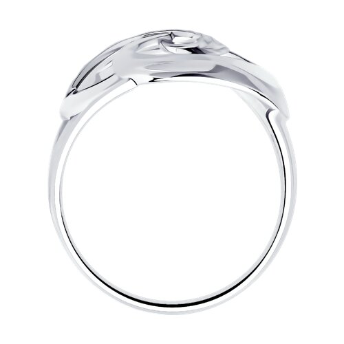 94-110-00879-1 - Кольцо из серебра с алмазной гранью