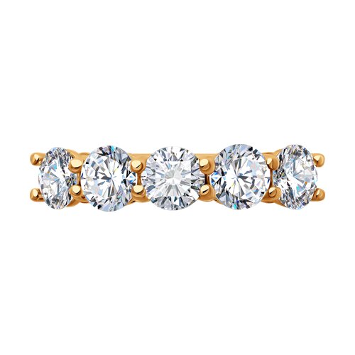 51-210-02374-1 - Кольцо из золота с выращенными бриллиантами и рубином