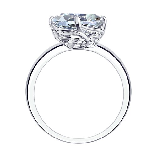 94013294 - Кольцо из серебра с фианитом