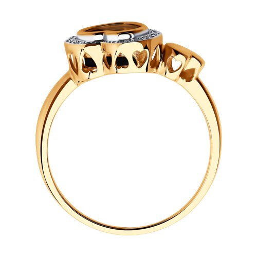 1011656 - Кольцо из комбинированного золота с миксом камней