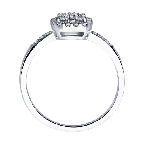 1012622-3 - Кольцо из белого золота с бриллиантами