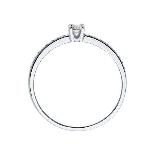 1012027 - Кольцо из белого золота с бриллиантами