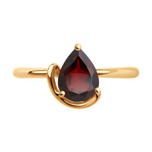 51-310-01560-1 - Кольцо золотое пробы 585 с гранатом