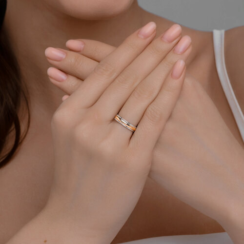 114102-01 - Обручальное кольцо из комбинированного золота