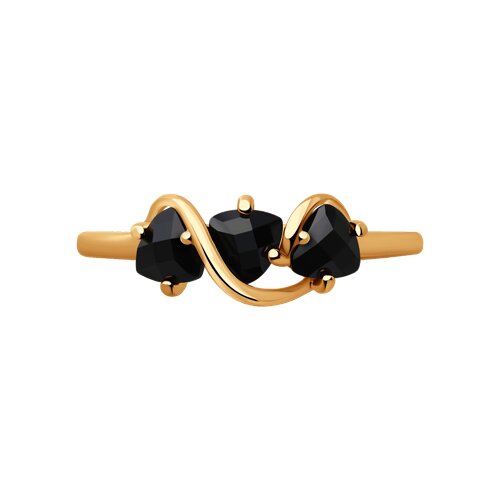 93-310-01950-1 - Кольцо из золочёного серебра с шпинелью