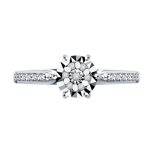 1012548-3 - Кольцо из белого золота с бриллиантами