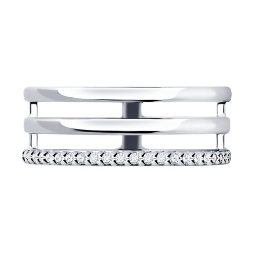 94013701 - Кольцо из серебра с фианитами