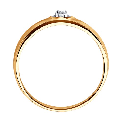 1110127 - Обручальное кольцо из золота с бриллиантом