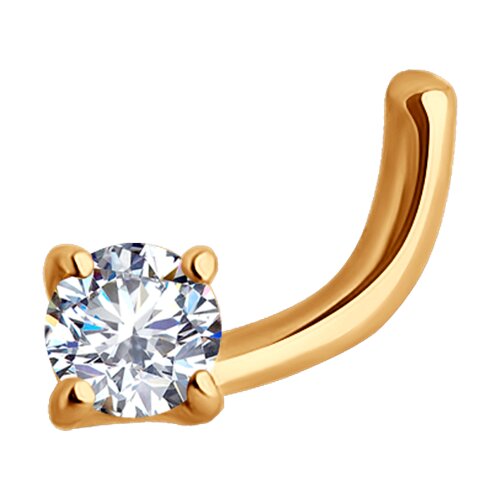 060202 - Пирсинг в нос из золота с фианитом