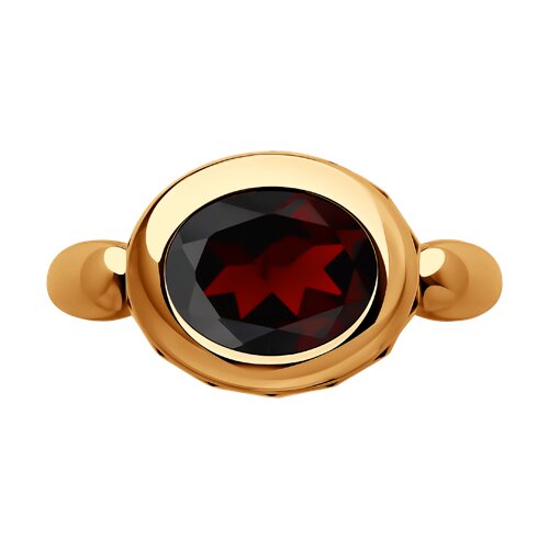 716394 - Кольцо золотое пробы 585 с гранатом