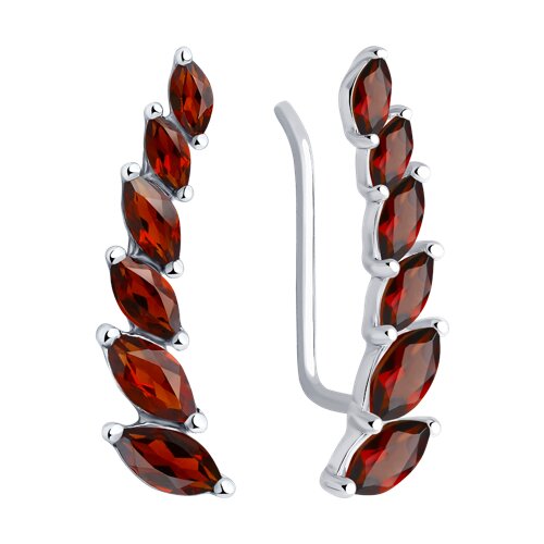 92021349 - Серьги из серебра с гранатами