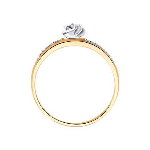 1011444 - Помолвочное кольцо из комбинированного золота с бриллиантами