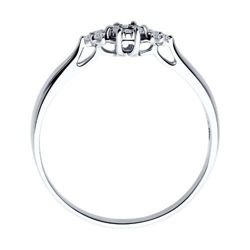 1011482 - Кольцо из белого золота с бриллиантами