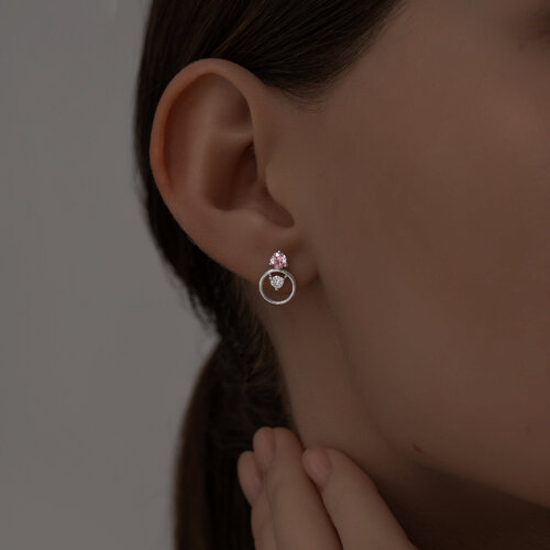 94024971 - Серьги из серебра с фианитами