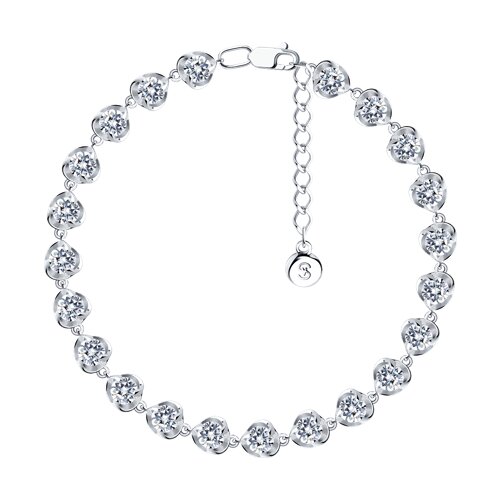 94050056 - Браслет из серебра с фианитами