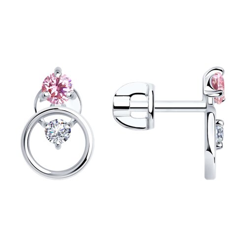 94024971 - Серьги из серебра с фианитами