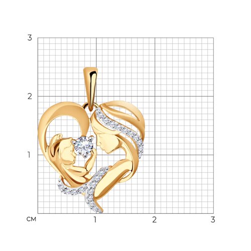31-130-02544-1 - Подвеска из золота с фианитами