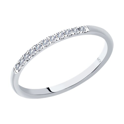 1112249-01 - Обручальное кольцо из белого золота с бриллиантами