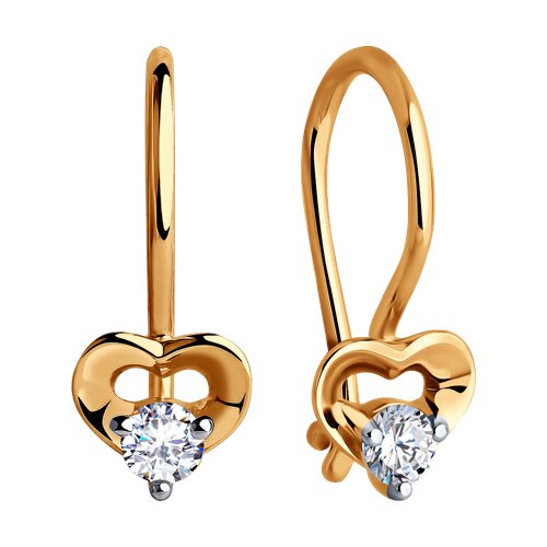 028359 - Серьги из золота с фианитами