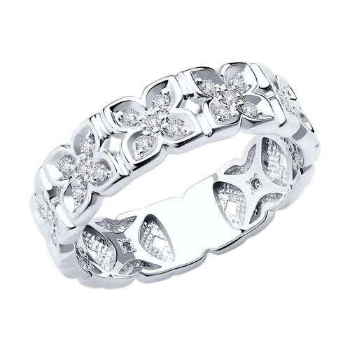 1012117 - Кольцо из белого золота с бриллиантами