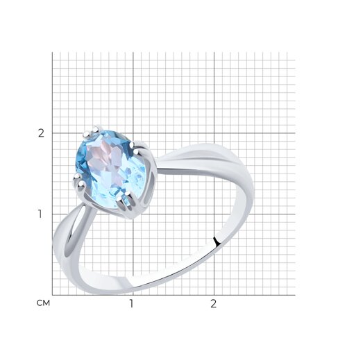 94-310-00635-1 - Кольцо из серебра с топазом