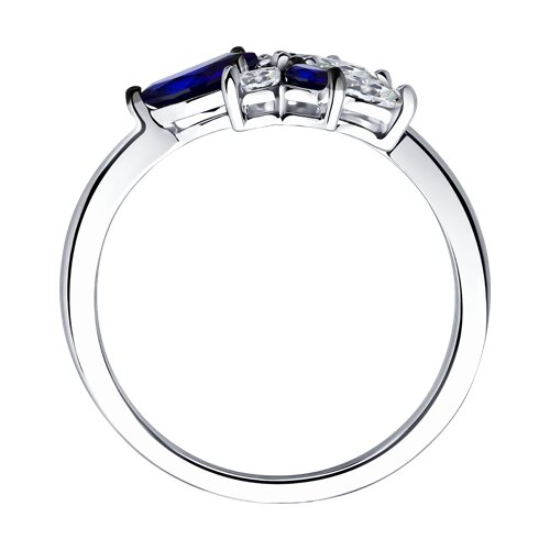 2011310-3 - Кольцо из белого золота с сапфирами