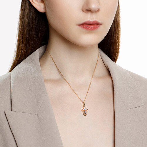 120092 - Крест из комбинированного золота