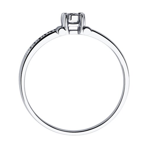 1011801 - Кольцо из белого золота с бриллиантами