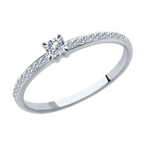 1012027 - Кольцо из белого золота с бриллиантами