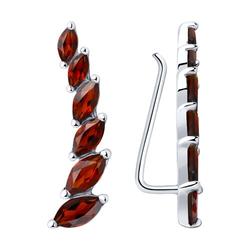 92021349 - Серьги из серебра с гранатами